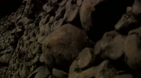 Paris Catacombs  Multiple Clips Series 3 at 50fps Vidéo 43177191