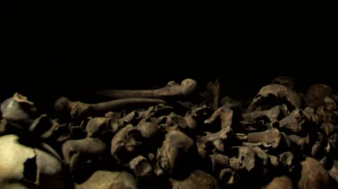 Paris Catacombs  Multiple Clips Series1 at 50fps Stock-Footage 43172383