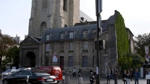 PARIS CATHEDRAL ON SIDE Video stock 95163709