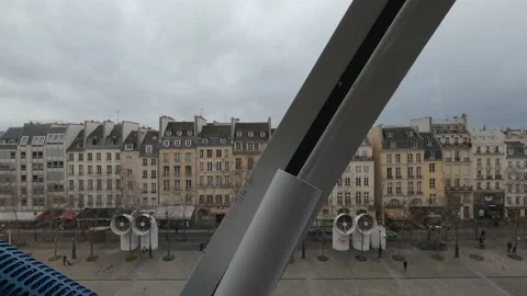 Paris Centre Georges Pompidou Museum, France Stock Footage 238631327