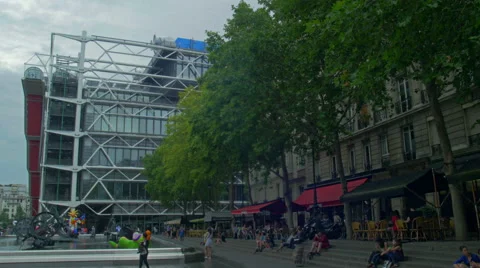 Paris Centre Pompidou southern side Stock Footage 41464682