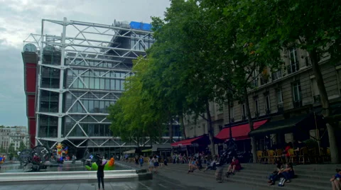 Paris Centre Pompidou southside 動画素材 41465424