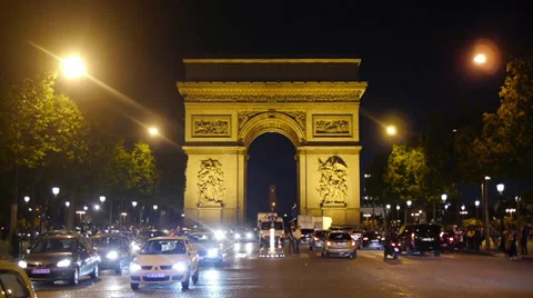 Paris Champs Elysee Stock Footage 39860445