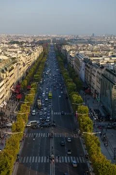 Paris Champs-Elysees from above Foto stock