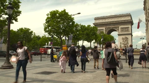 Paris Champs-Elysees Stock Footage 40260646