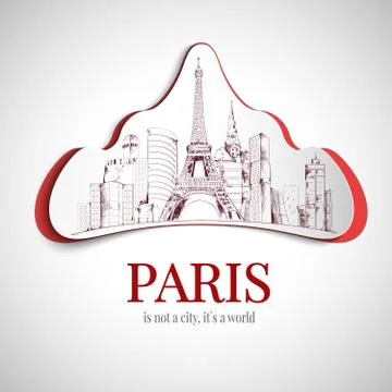 Paris city emblem Stock Illustration
