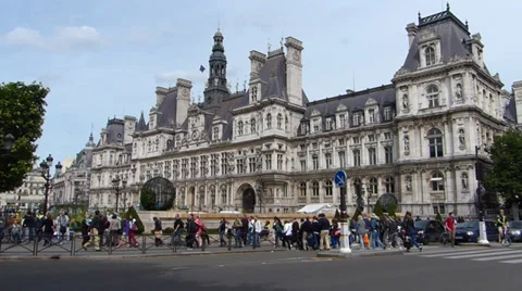 Paris City Hall Stock Footage 36120997