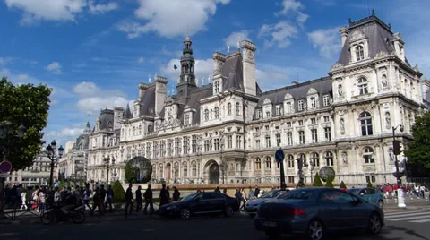 Paris City Hall Stock Footage 36121545