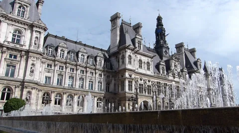 Paris City Hall Stock Footage 36122009