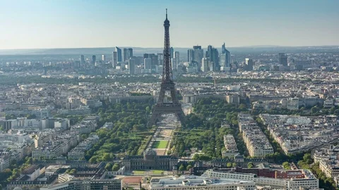 Paris. City panorama with Eiffel tower. Stock Footage 69726202