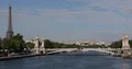 Paris City Skyline Car Traffic on Alexandre III Bridge Famous Landmark Rush Hour 4k or 4k+ Resolution