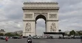 Paris City Skyline Cars Traffic Congestion near Arch of Triumph Famous Landmark 4k or 4k+ Resolution