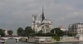 Paris City Skyline with Notre Dame Cathedral Famous French Landmark Sightseeing 4k or 4k+ Resolution