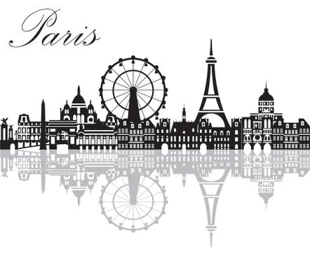 Paris City Skyline vector, part  2 Stock Illustration