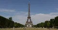 Paris City with Tourists People Walking Visit Eiffel Tower Famous Landmark Day 4k or 4k+ Resolution