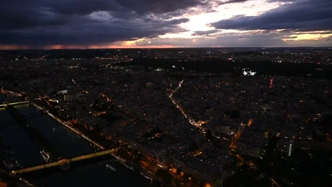Paris city view from Eiffel Tower Stock Footage 235623742