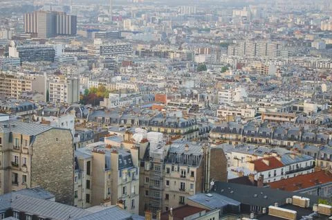 Paris city view from the Eiffel tower Stock Photos
