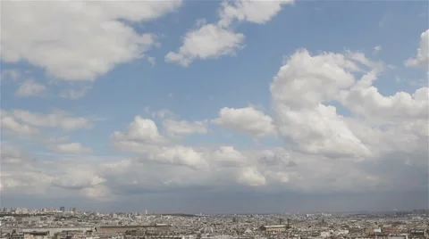 Paris city view timelapse Stock Footage 63158727