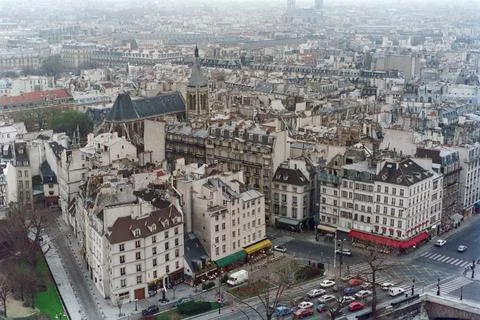 Paris Cityscape 1990 Foto stock