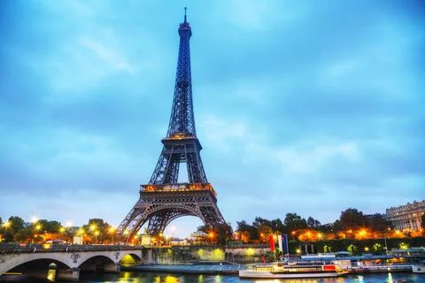 Paris cityscape with Eiffel tower Paris cityscape with Eiffel tower in the... Stock Photos