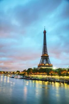 Paris cityscape with Eiffel tower Paris cityscape with Eiffel tower in the... 스톡 사진