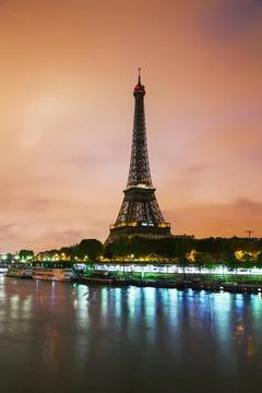 Paris cityscape with Eiffel tower Paris cityscape with Eiffel tower early ... Stock Photos