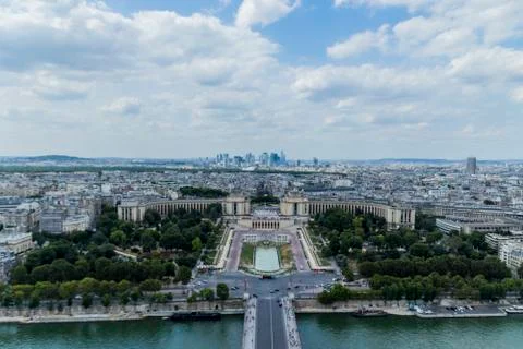 Paris Cityscape from the Eiffel tower Stock Photos