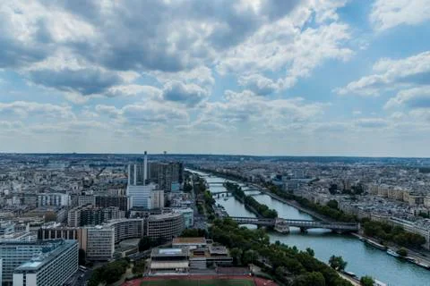 Paris Cityscape from the Eiffel tower Stock Photos