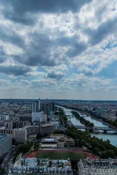 Paris Cityscape from the Eiffel tower Stock Photos