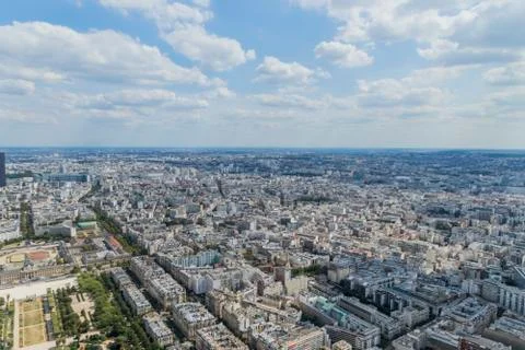 Paris Cityscape from the Eiffel tower Stock Photos