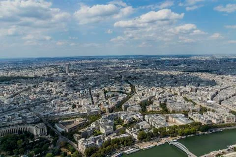 Paris Cityscape from the Eiffel tower Stockfoto's