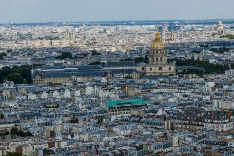 Paris Cityscape from the Eiffel tower Stock Photos