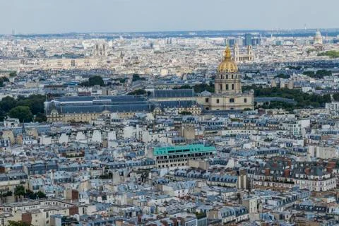 Paris Cityscape from the Eiffel tower Stock Photos