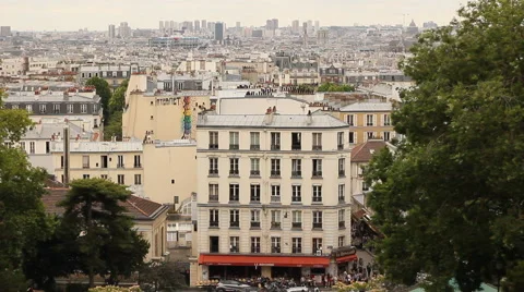 Paris cityscape Stock Footage 52549158