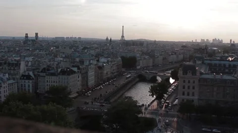 Paris Cityscape Time Lapse Stock Footage 48632662