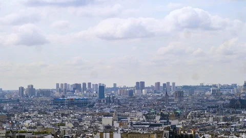 Paris cityscape timelapse Stock Footage 105946085