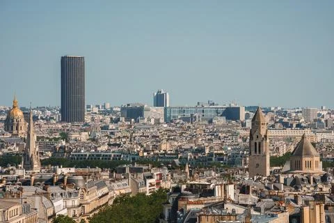 Paris Cityscape View from Eiffel Tower Stock Photos