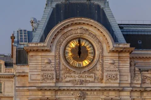 Paris. The clock on the tower. Stock Photos