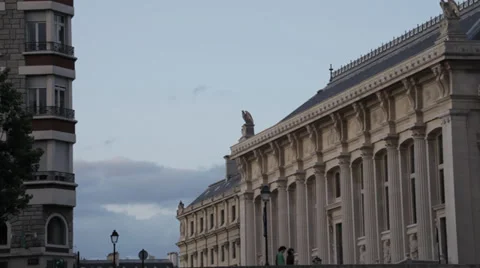 PARIS - CLOUDS AND BUILDINGS # 2 Stock Footage 28665497