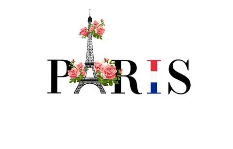 PARIS, creative merch t-shirt design with Eiffel tower Stock Illustration
