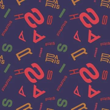 Paris creative pattern 스톡 일러스트