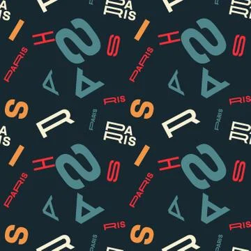 Paris creative pattern Illustrazione stock