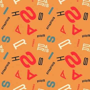 Paris creative pattern Illustrazione stock