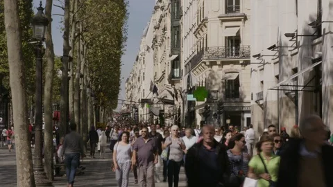 PARIS CROWD 01 Video stock 95164187