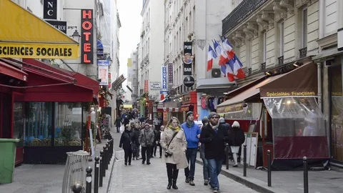Paris in december Stock Footage 94996124