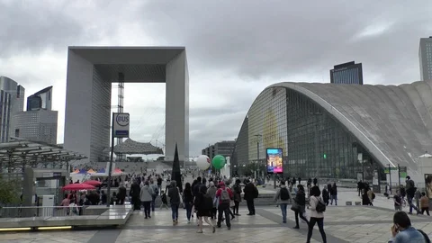 Paris. Défense. Evening. Stock Footage 104780425