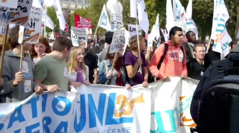 Paris demonstration. Stock Footage 862200