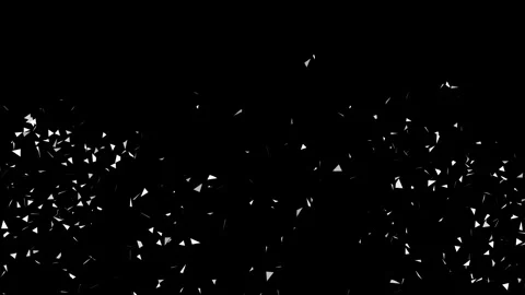 Paris dissolving into small triangles transition effect Stock Footage 314316073