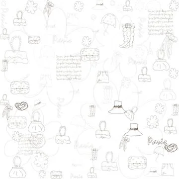 Paris doodles vector Stock Illustration