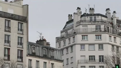 Paris doubles the number of subsidized housing units, but suffers from exorbitan Stock Footage 297957045